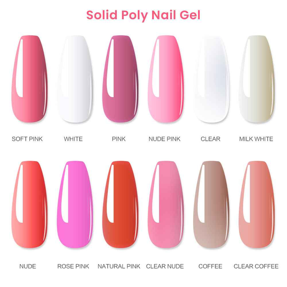 Professional Poly Gel Nail Set (Full Kit)