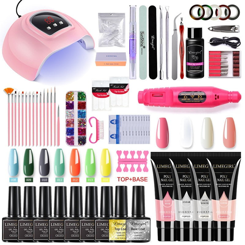 Professional Poly Gel Nail Set (Full Kit)