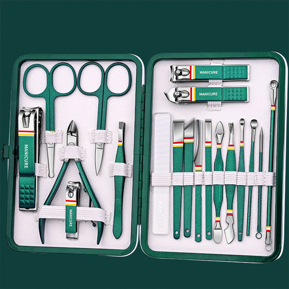 19 PCs Stainless Steel Manicure and Pedicure Set